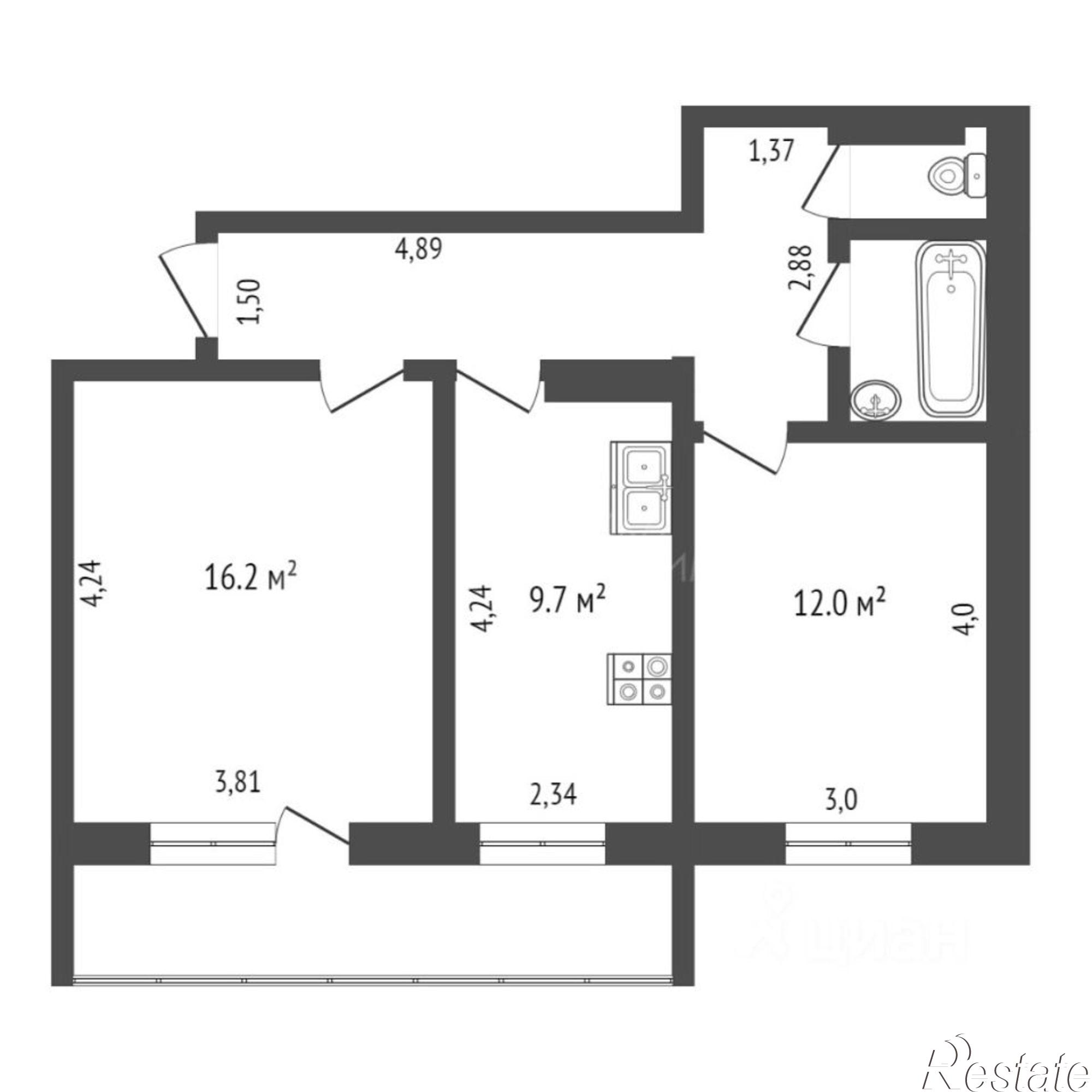 Купить квартиру за 5 200 000 рублей на улица Валерии Гнаровской, 10/1