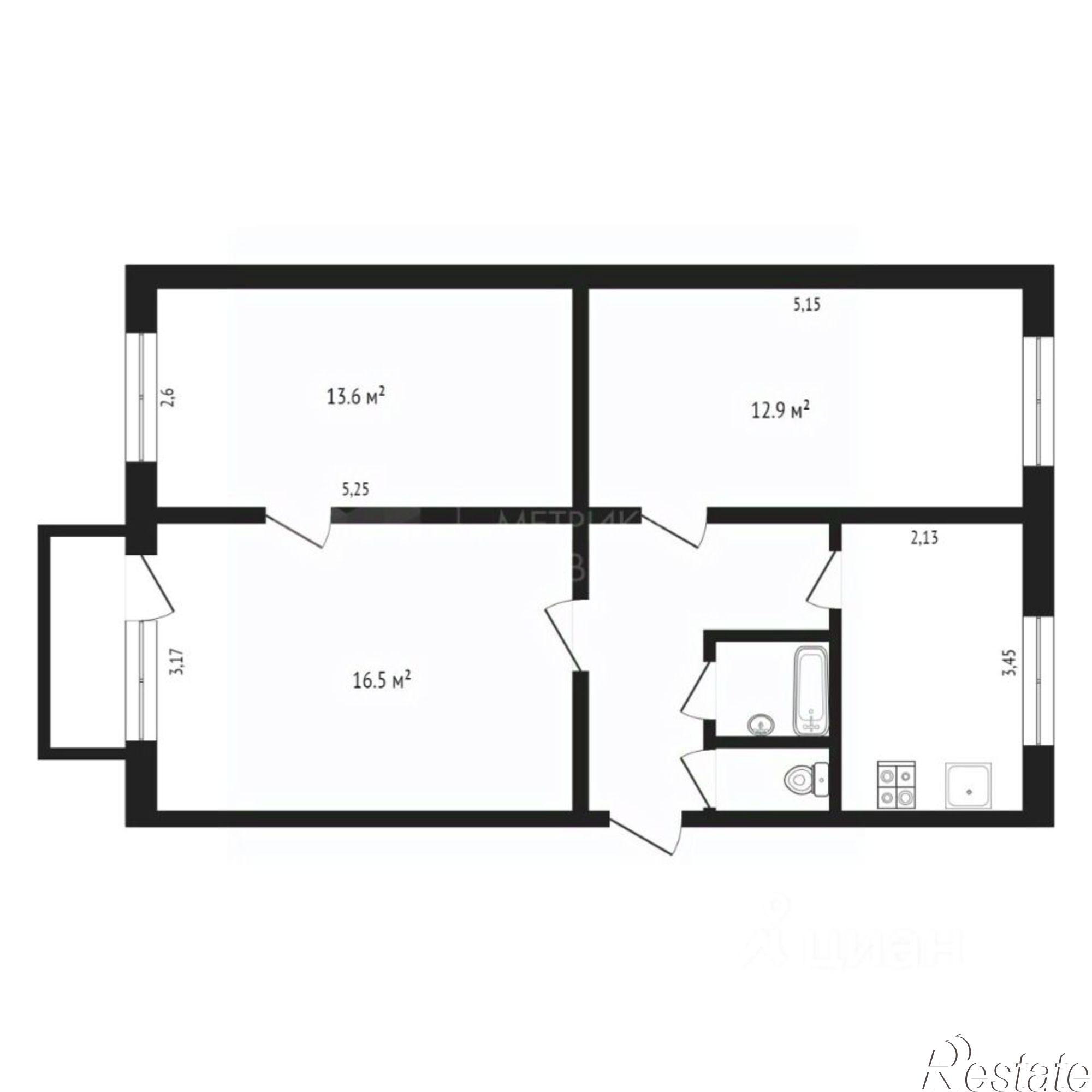 Купить квартиру за 5 600 000 рублей на Одесская улица, 24А