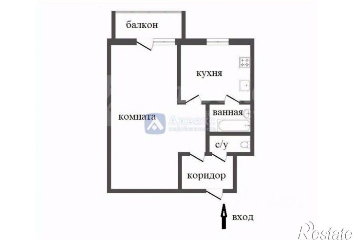 1-комн квартира улица Республики, 156,  д. 156