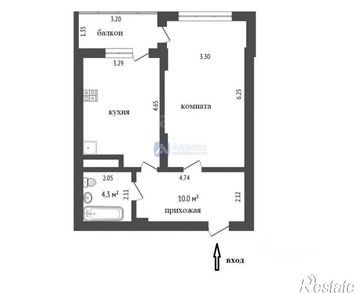 1-комн квартира улица Малыгина, 90,  д. 90