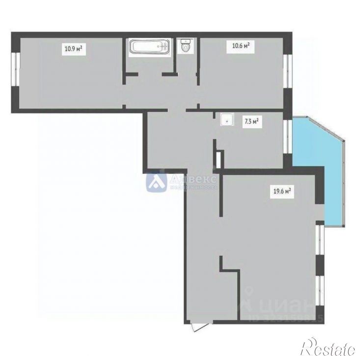 3-комн квартира улица Николая Чаплина, 117,  д. 117