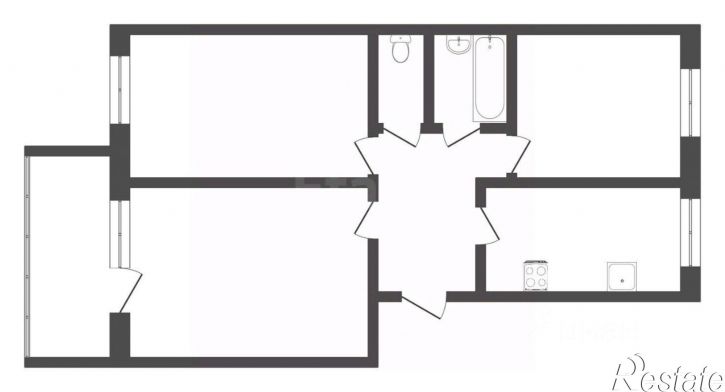 3-комн квартира ул Ивана Быкова, 7,  д. 7