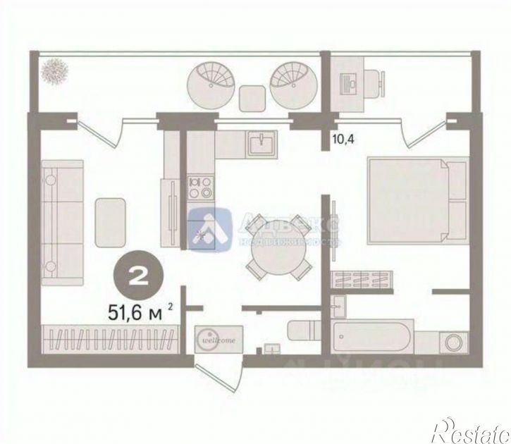 2-комн квартира улица Мельникайте, 113,  д. 113