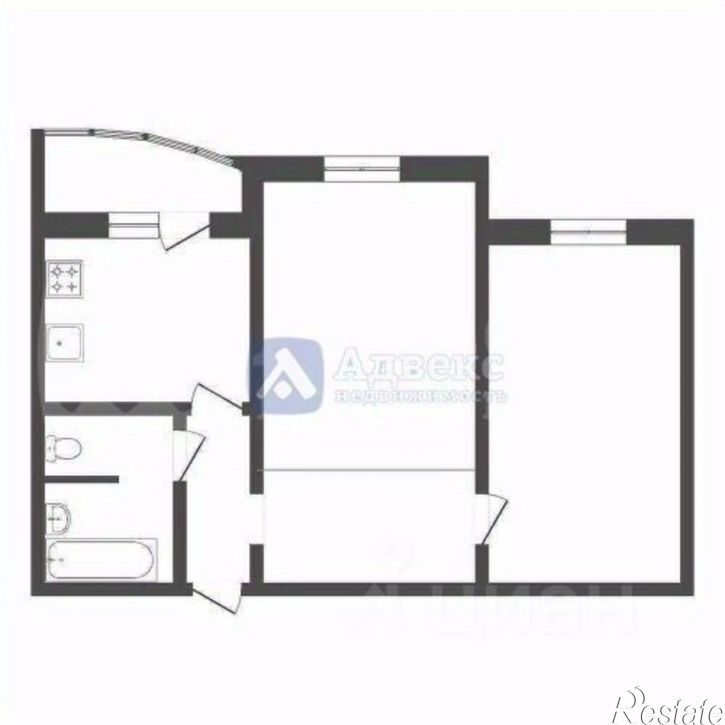 2-комн квартира улица Николая Семёнова, 33,  д. 33