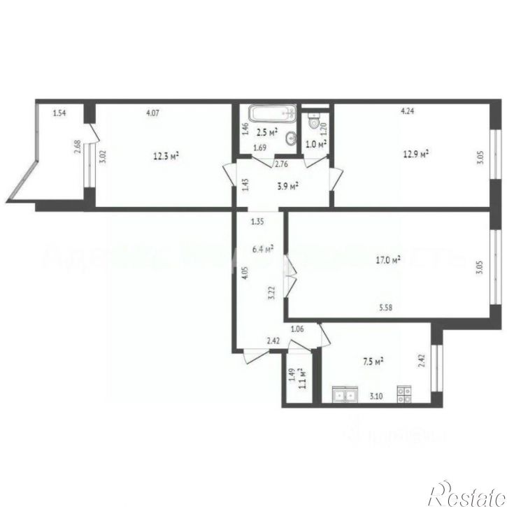 3-комн квартира улица Пермякова, 25,  д. 25