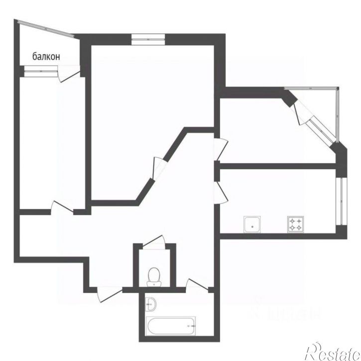 3-комн квартира ул Василия Гольцова, 2 3,  д. 2 3,  к. 3