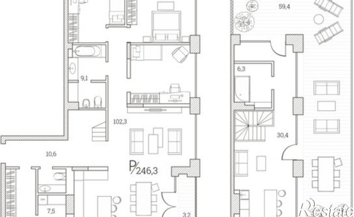 3-комн квартира Первомайская улица, 1А с2,  д. 1А с2
