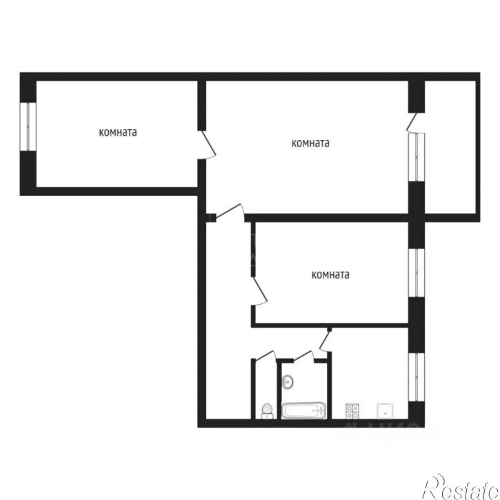 3-комн квартира ул Авторемонтная, д 21