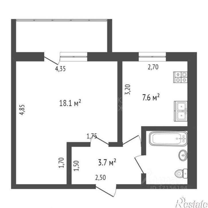 1-комн квартира улица Баумана, 111,  д. 111