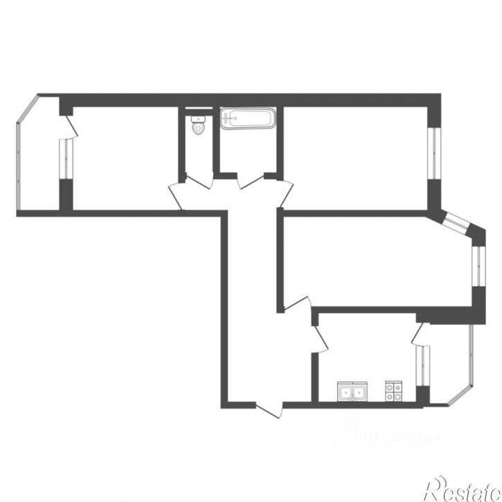 3-комн квартира улица Малыгина, 14/2,  д. 14/2