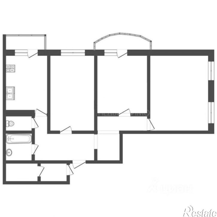 3-комн квартира улица Казачьи Луга, 10,  д. 10