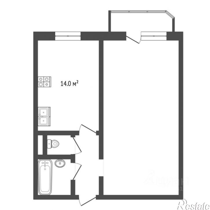 1-комн квартира Майский проезд, 5,  д. 5