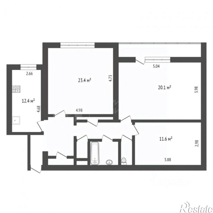 3-комн квартира улица Мельникайте, 119,  д. 119