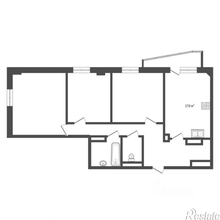 3-комн квартира Заречный проезд, д 39А к1