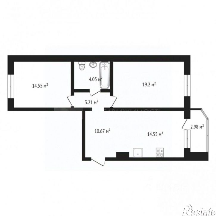 2-комн квартира улица Федюнинского, 58 к1,  д. 58 к1