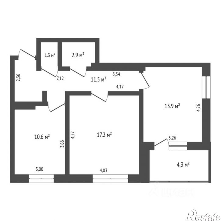 2-комн квартира ул Прокопия Артамонова, д 8
