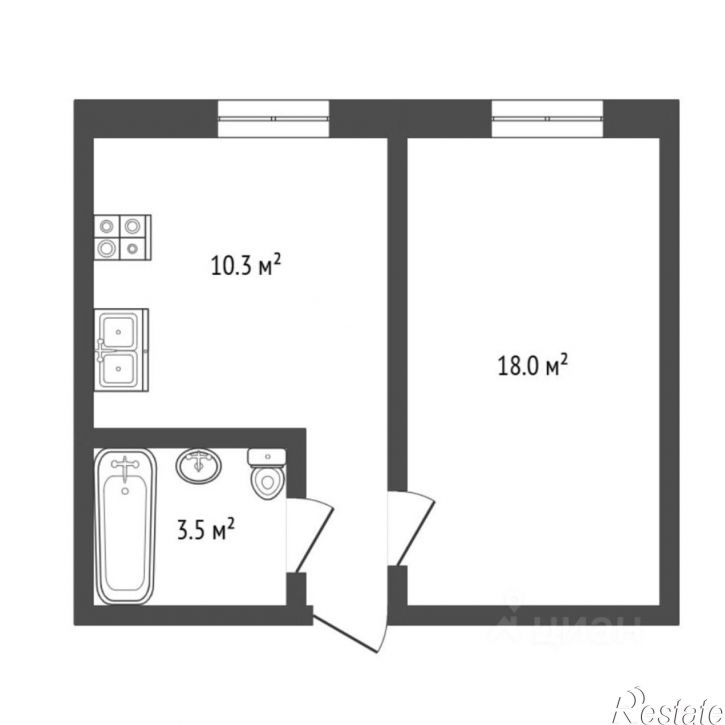 1-комн квартира Олимпийская улица, 16,  д. 16