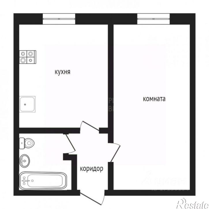 1-комн квартира улица Пермякова, 7А,  д. 7А