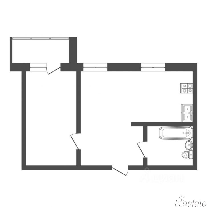 1-комн квартира улица Мельникайте, 142А,  д. 142А