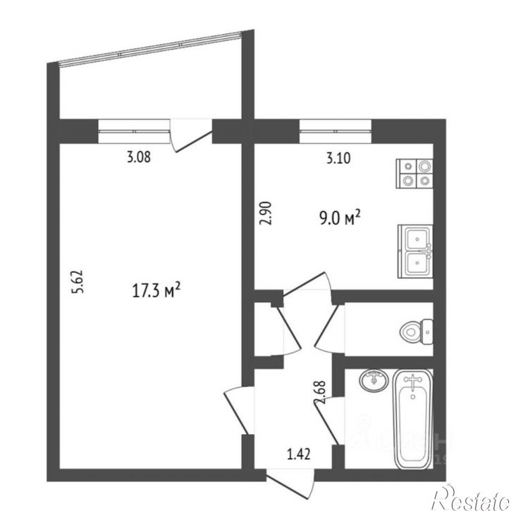 1-комн квартира улица Моторостроителей, 7,  д. 7