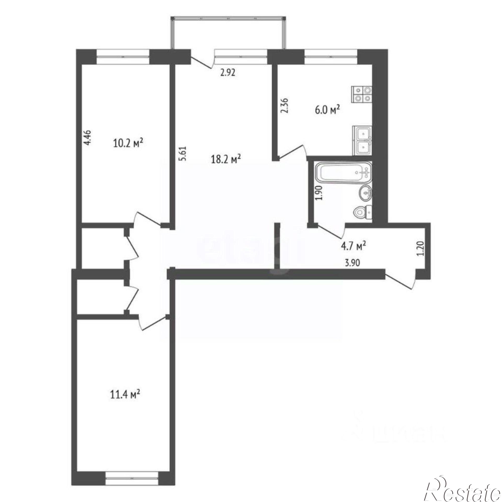 Купить квартиру за 5 000 000 рублей на Рижская улица, 56