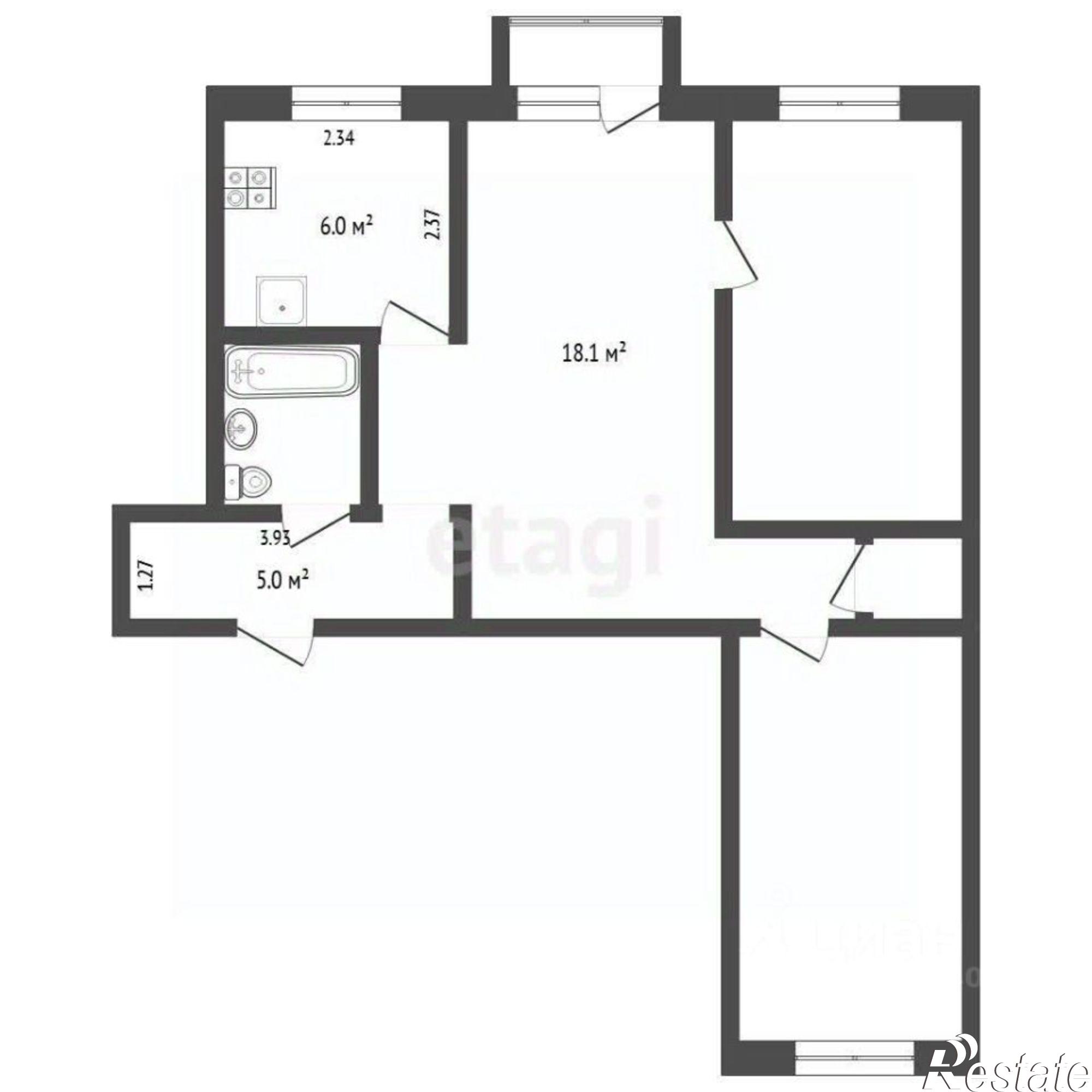 Купить квартиру за 4 660 000 рублей на улица Революции, 1А