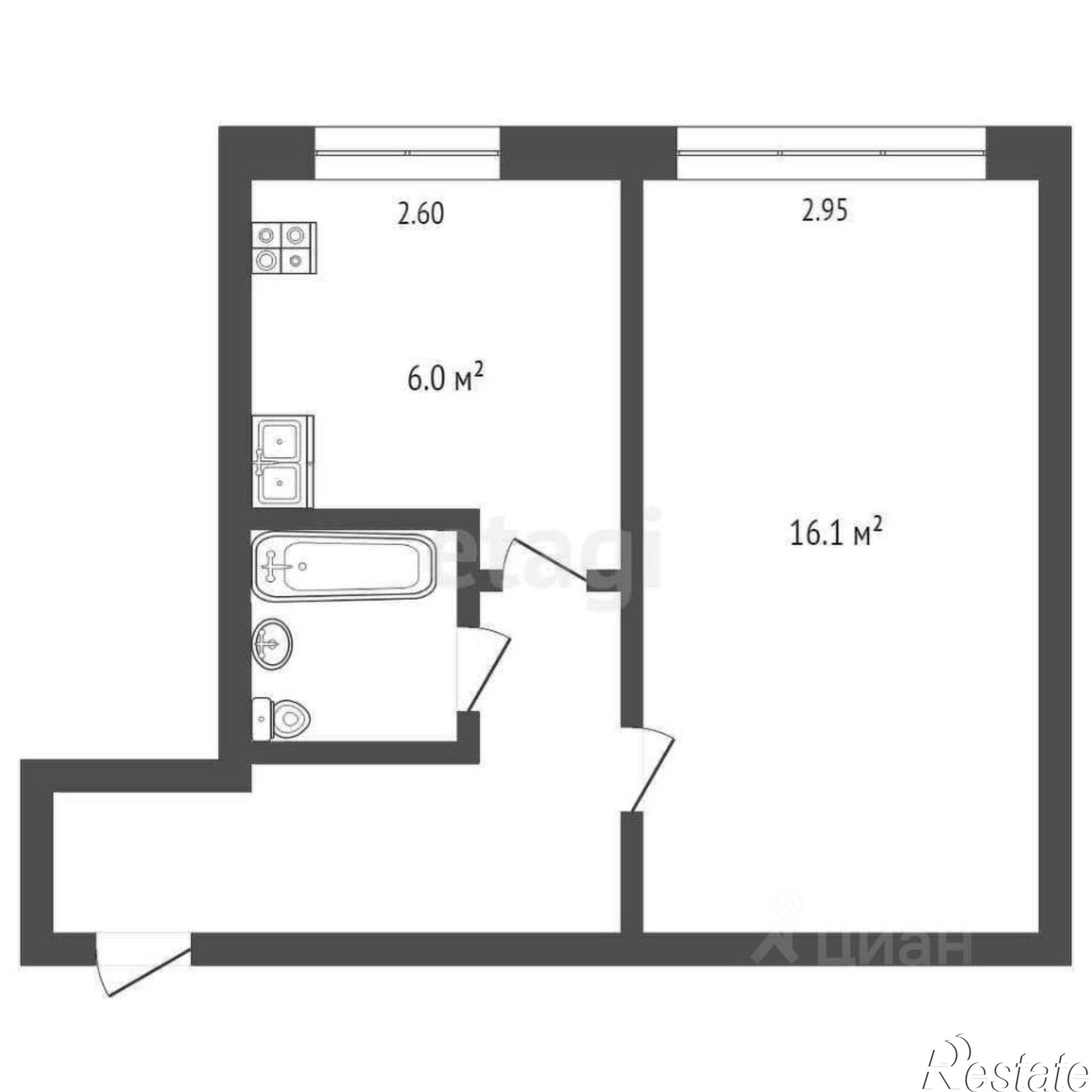 Купить квартиру за 3 800 000 рублей на Ялуторовская улица, 14