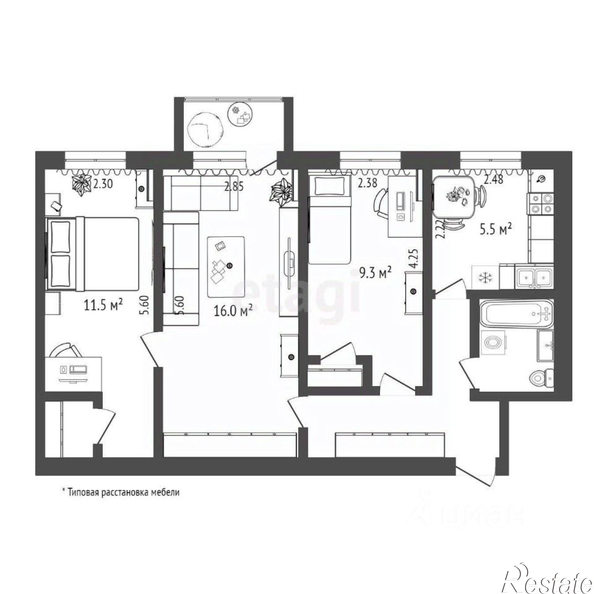 Купить квартиру за 4 700 000 рублей на улица Котовского, 7
