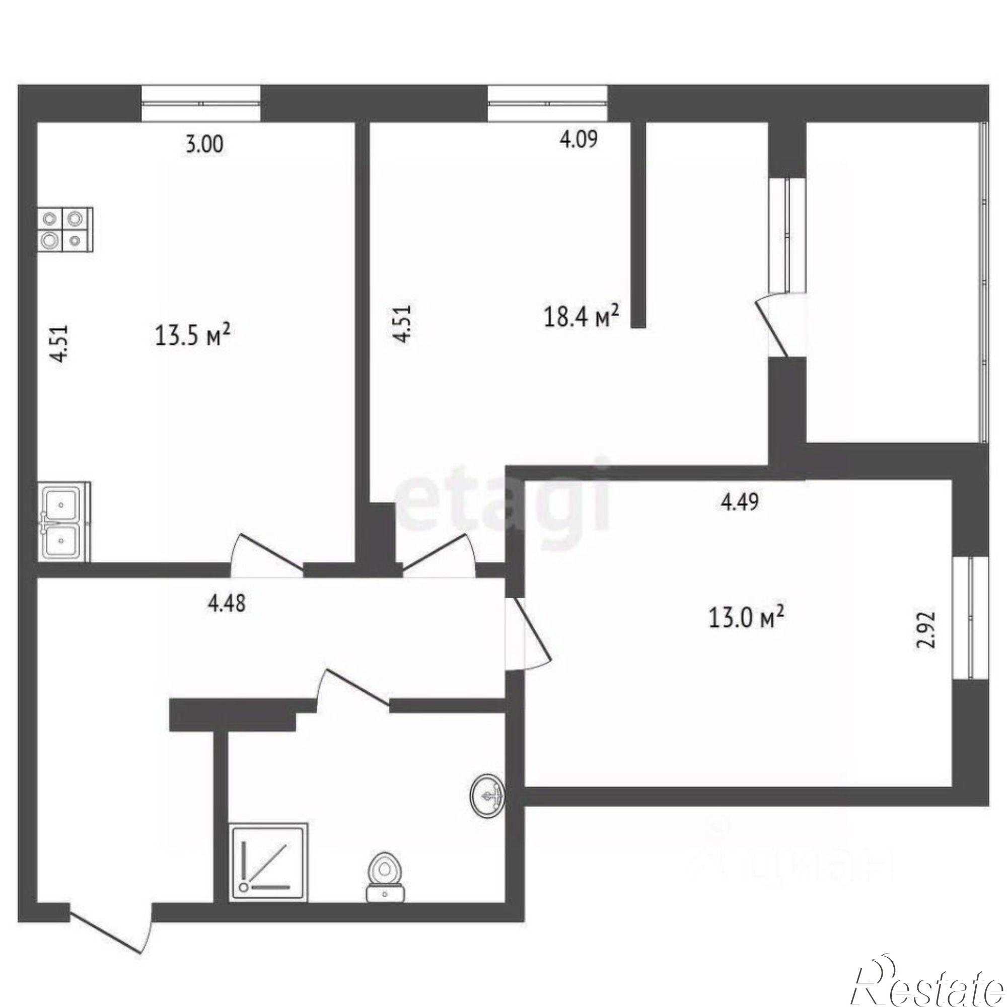 Купить квартиру за 9 500 000 рублей на улица Михаила Сперанского, 33