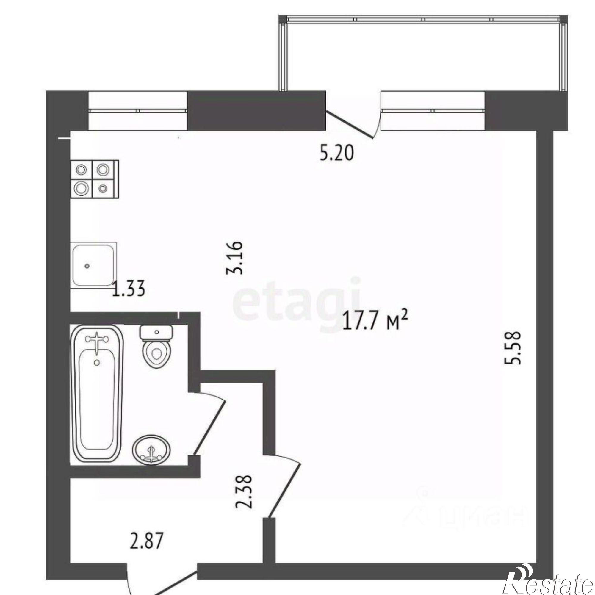 Купить квартиру за 3 150 000 рублей на Авторемонтная улица, 17