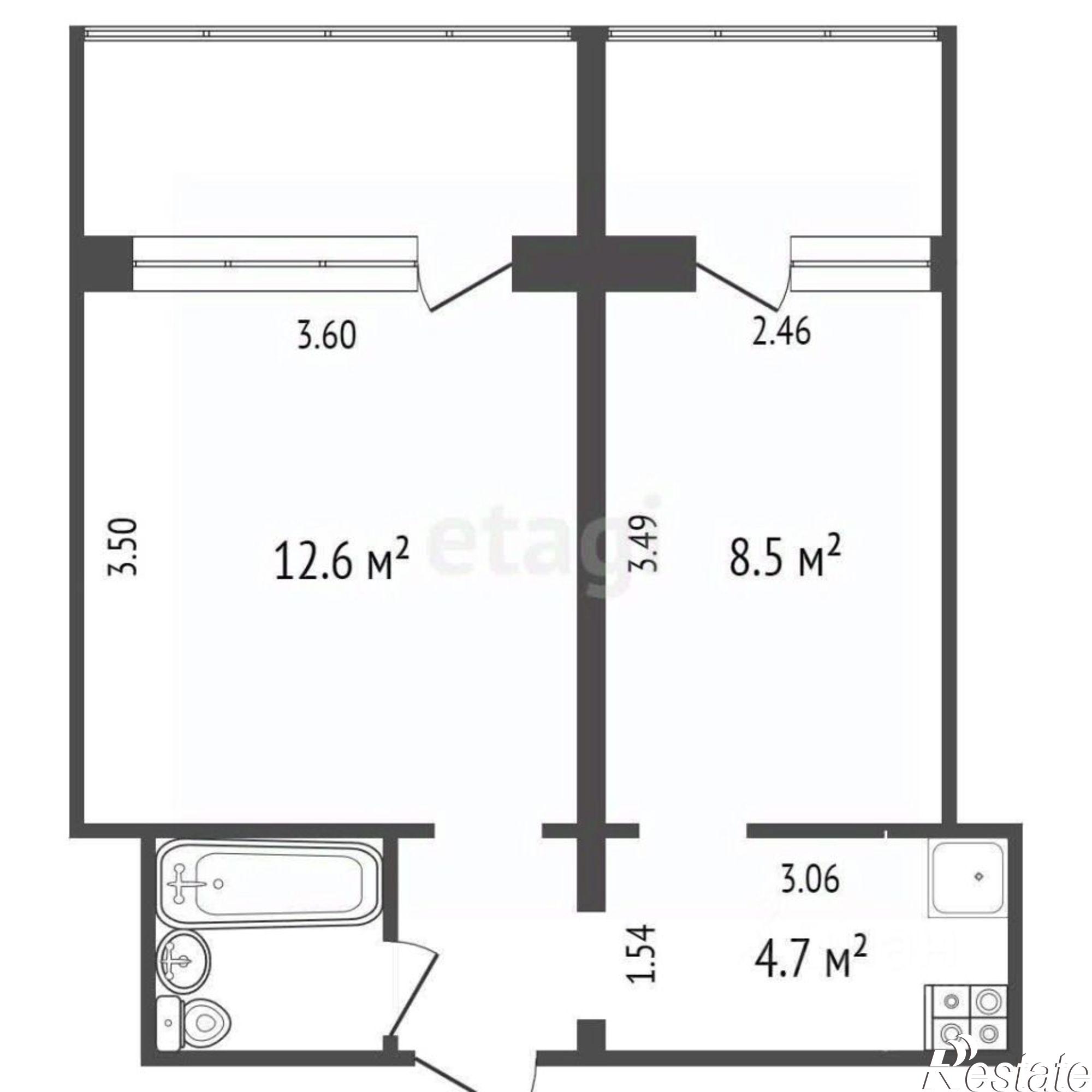 Купить квартиру за 2 490 000 рублей на улица Бабарынка, 16Б