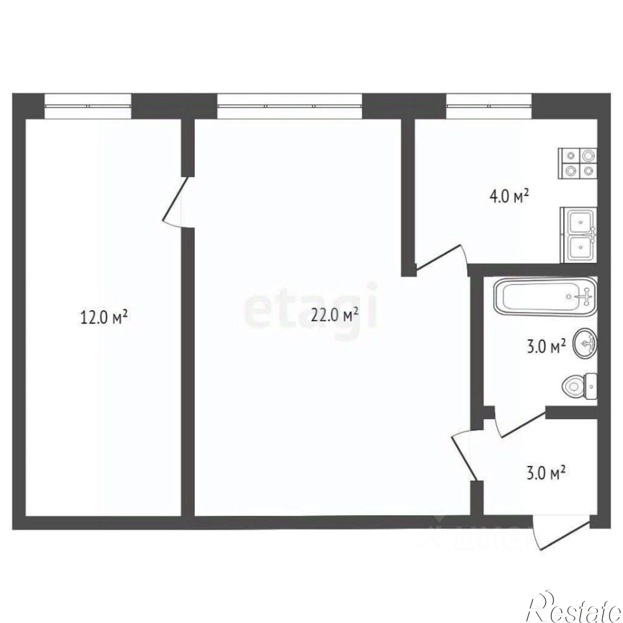 Купить квартиру за 4 890 000 рублей на улица Пермякова, 10