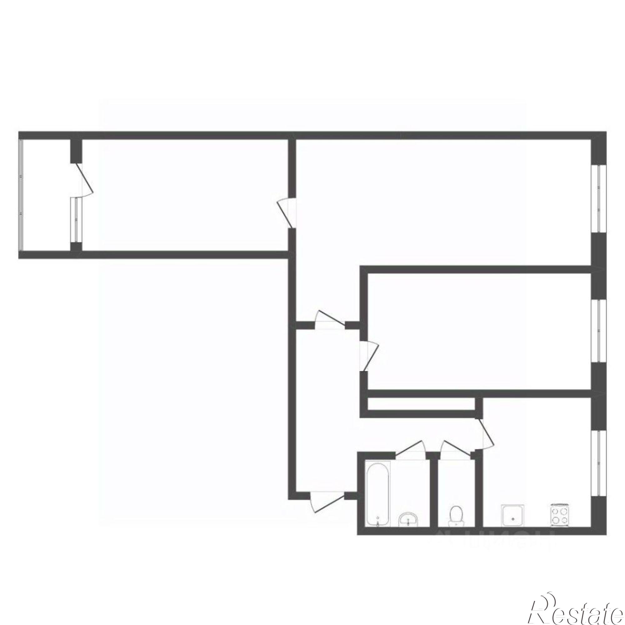 Купить квартиру за 4 300 000 рублей на Авторемонтная улица, 21