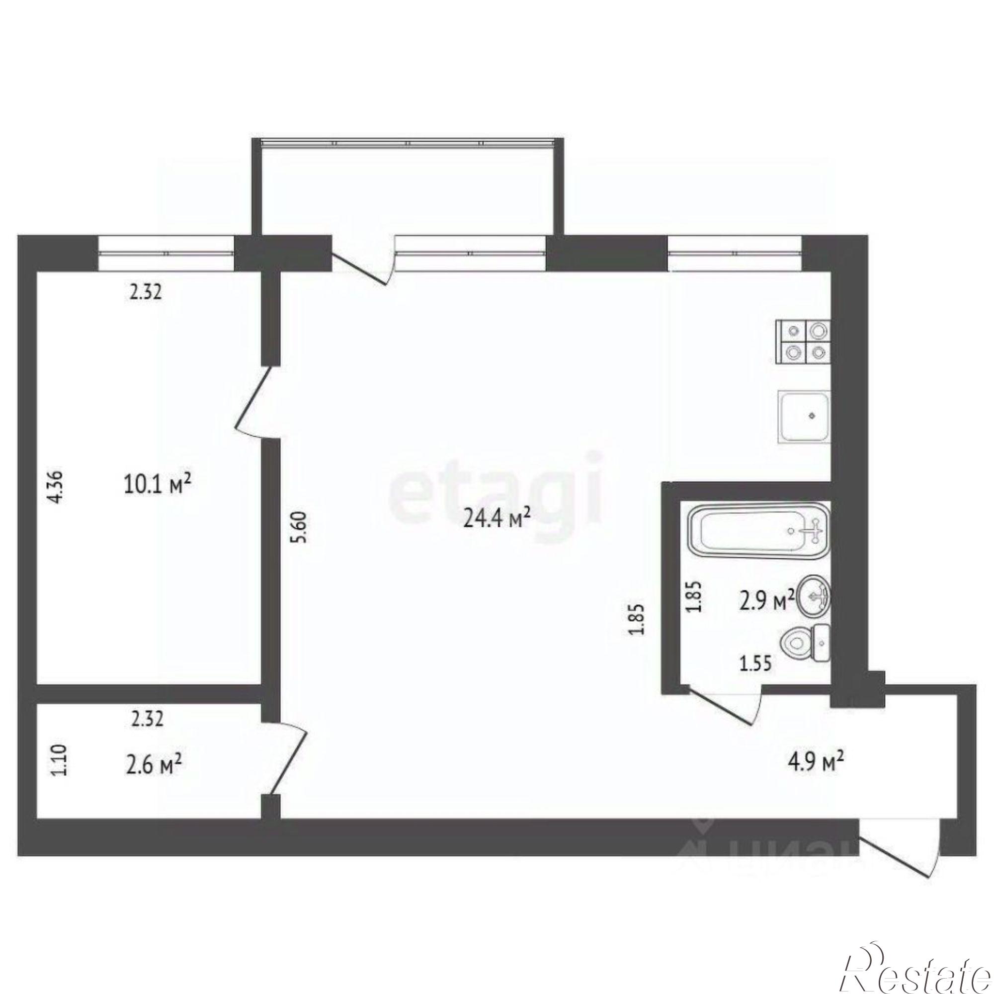 Купить квартиру за 4 700 000 рублей на улица Революции, 2