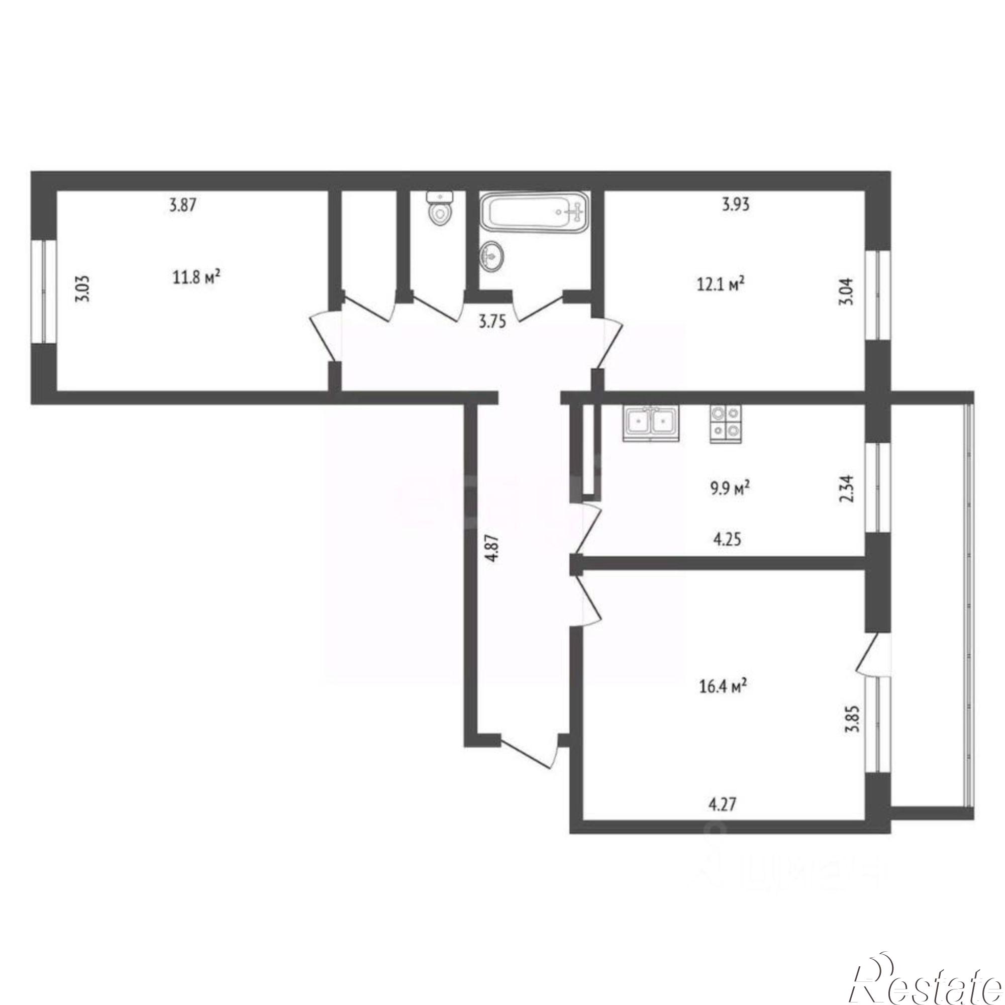 Купить квартиру за 6 000 000 рублей на Инженерная улица, 72