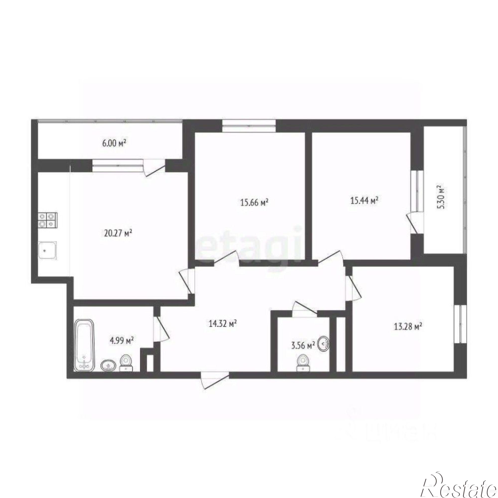 Купить квартиру за 12 450 000 рублей на улица Александра Протозанова, 10 к1