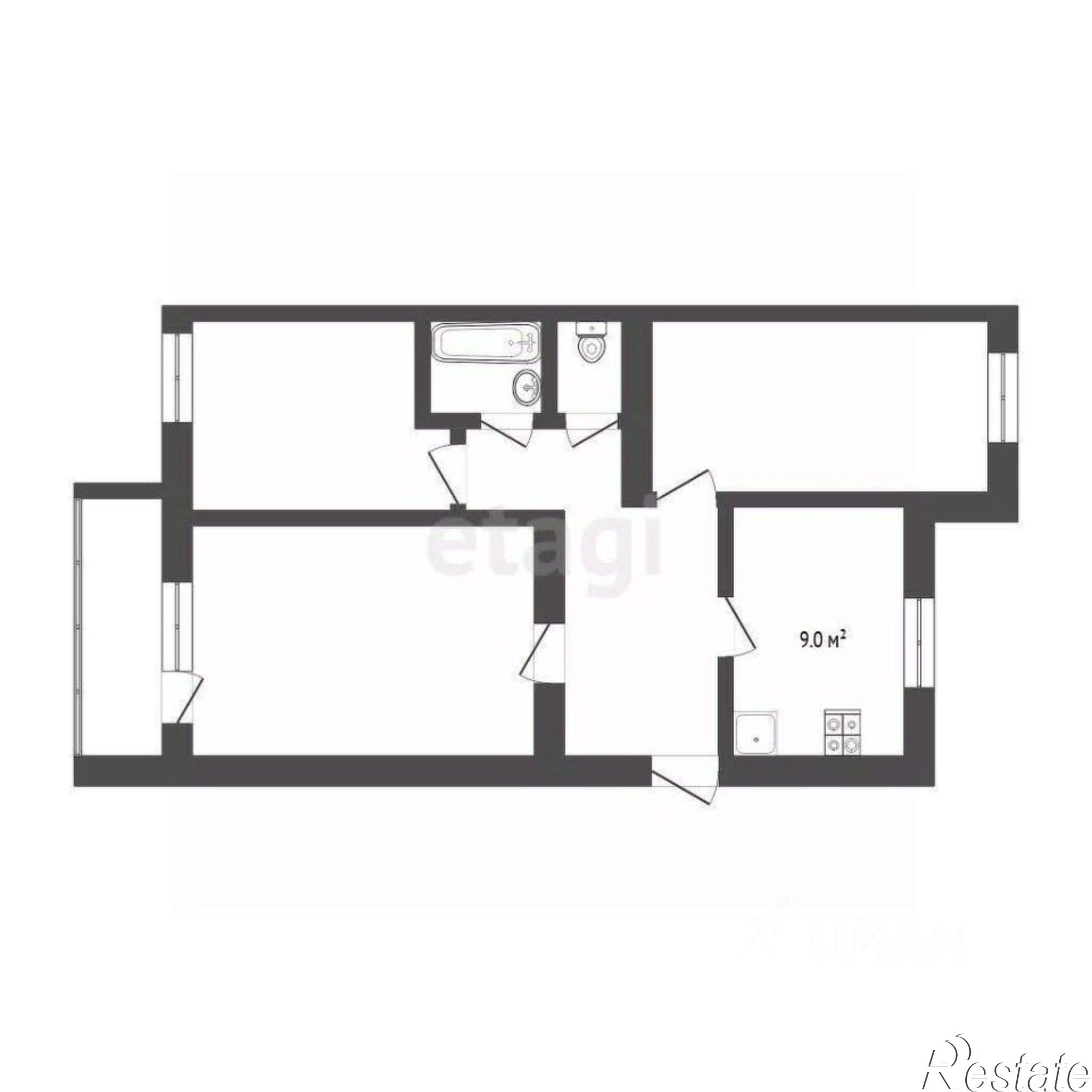 Купить квартиру за 5 500 000 рублей на улица Баумана, 111