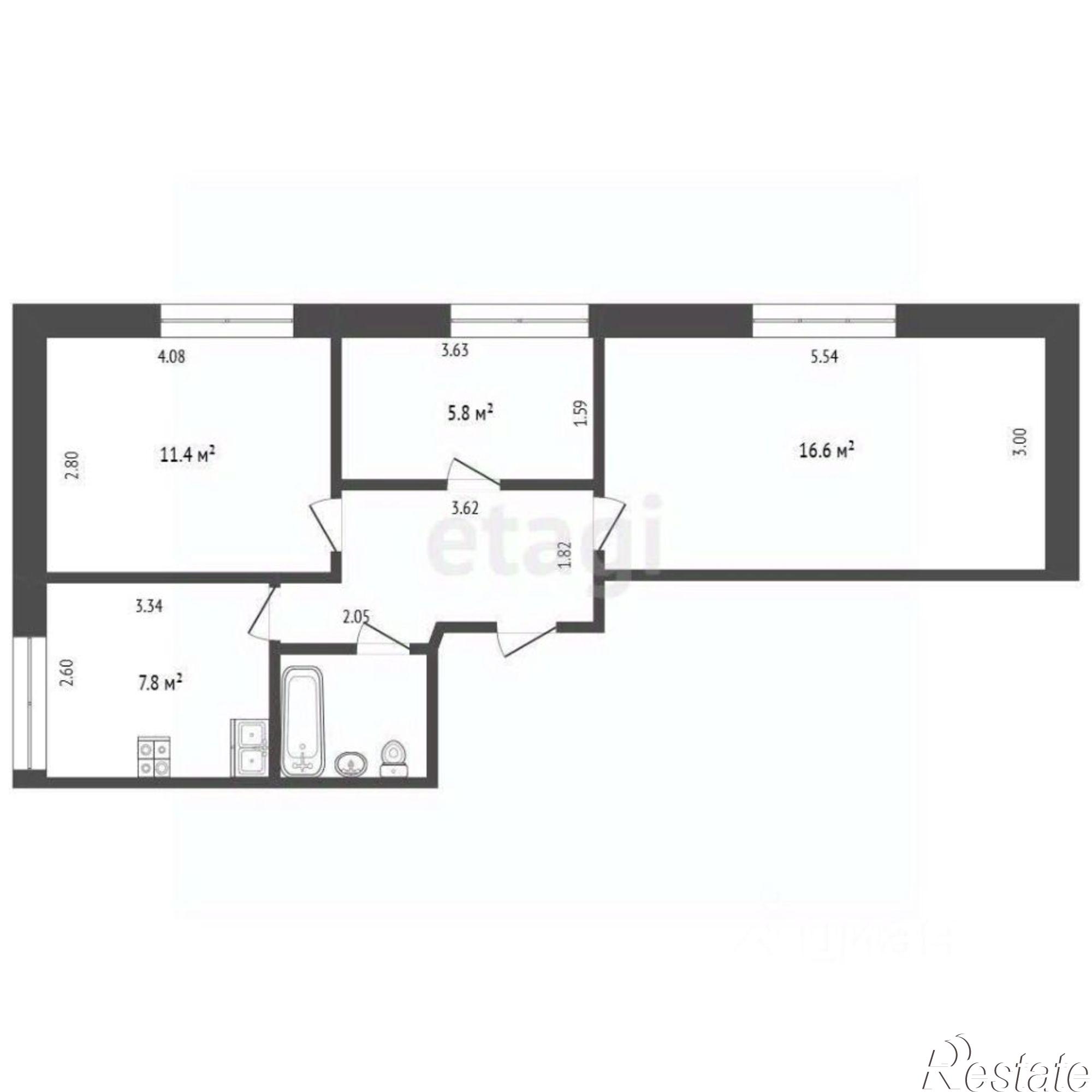 Купить квартиру за 4 850 000 рублей на улица 50 лет Октября, 33