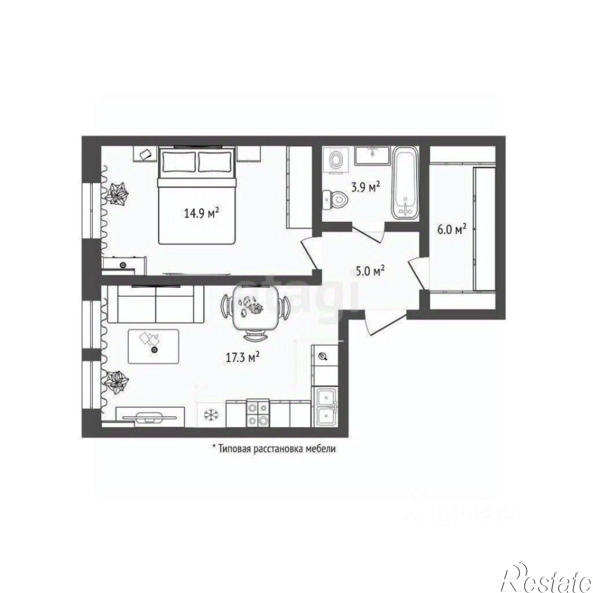 Купить квартиру за 6 600 000 рублей на Полевая улица, 117 к2