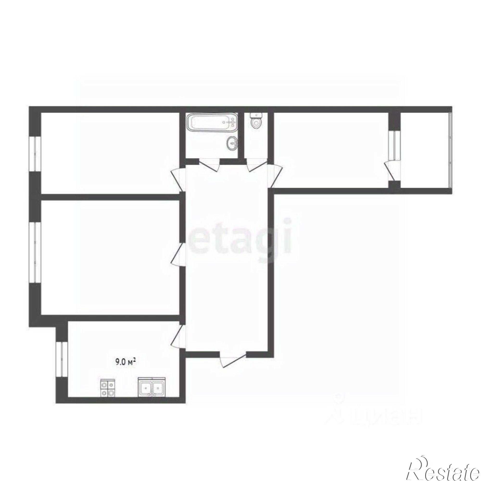 Купить квартиру за 6 750 000 рублей на улица Мельникайте, 136