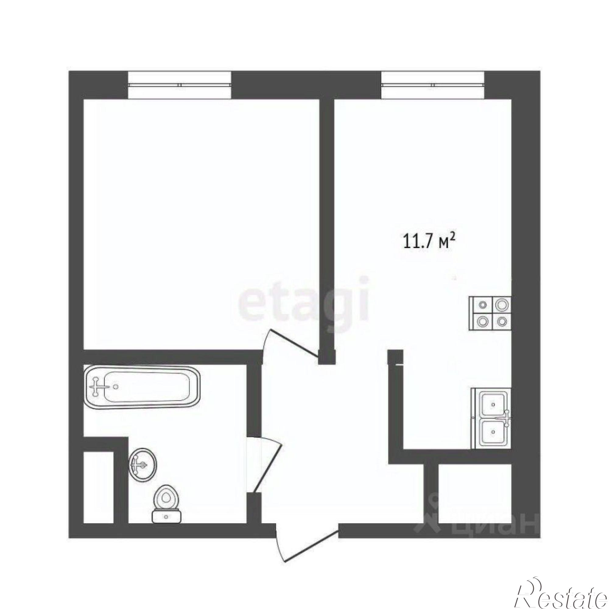 Купить квартиру за 4 600 000 рублей на улица Республики, 204 к11
