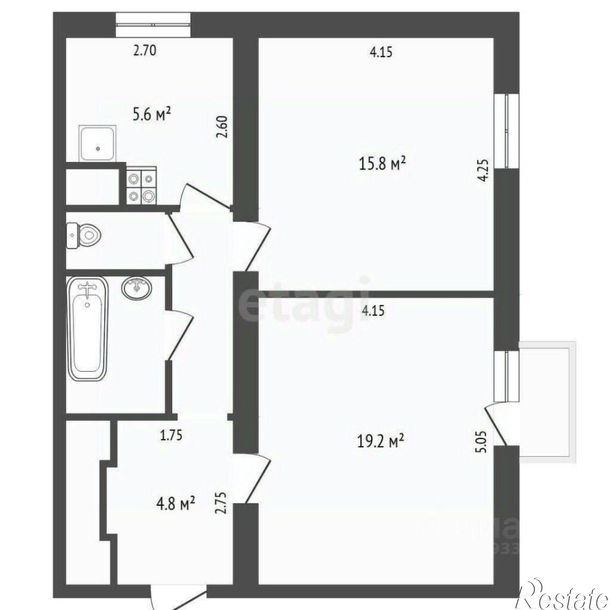 Купить квартиру за 3 899 000 рублей на Судоремонтная улица, 1