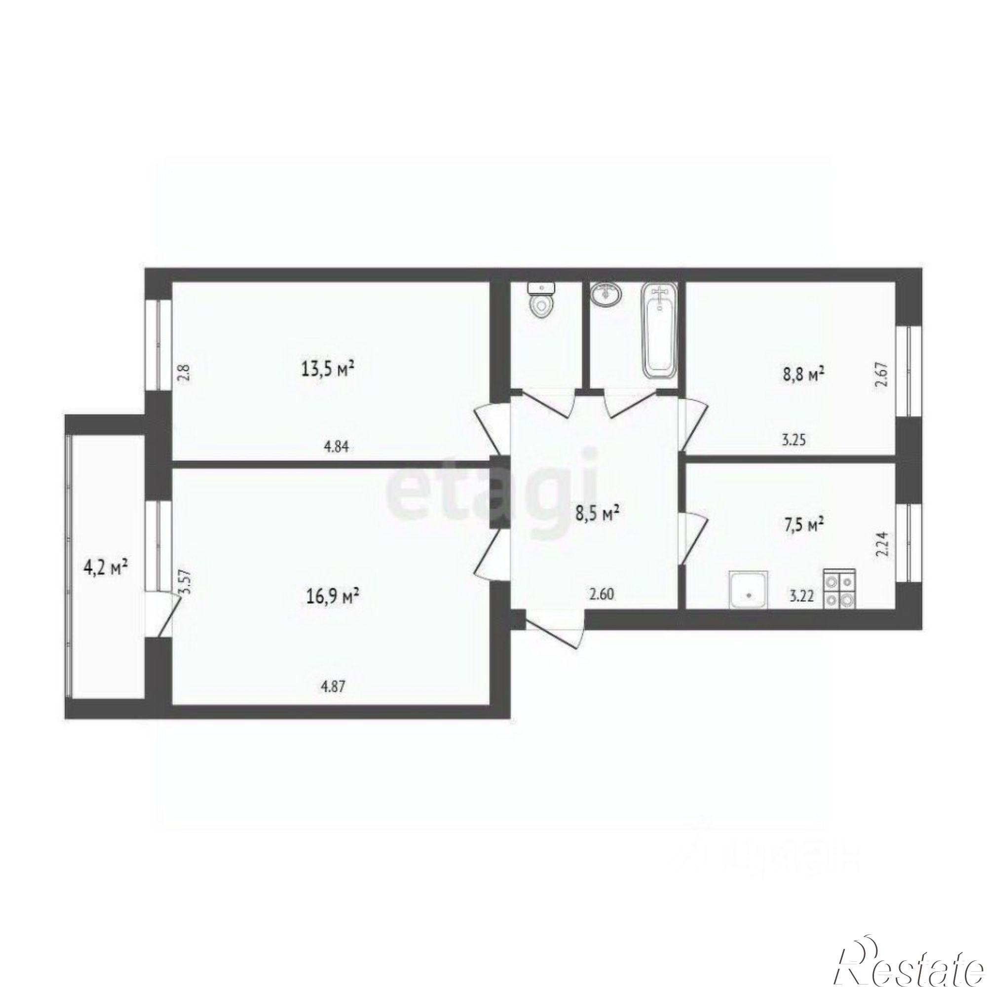 Купить квартиру за 5 000 000 рублей на улица Мелиораторов, 10