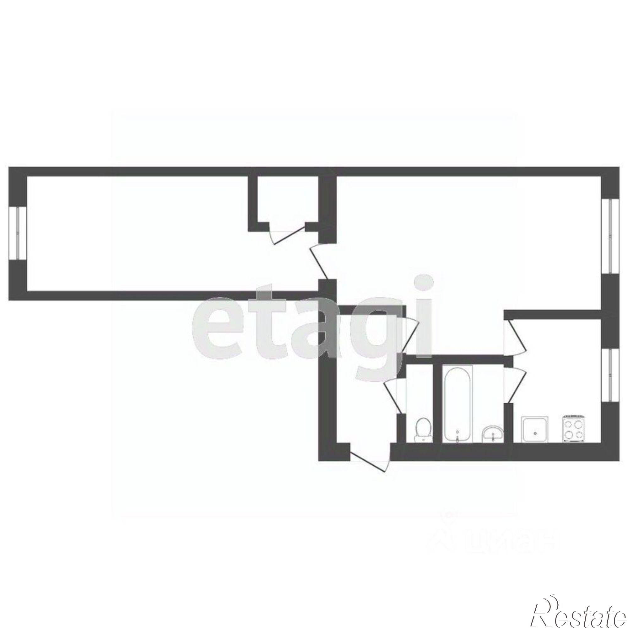 Купить квартиру за 3 900 000 рублей на улица Республики, 176