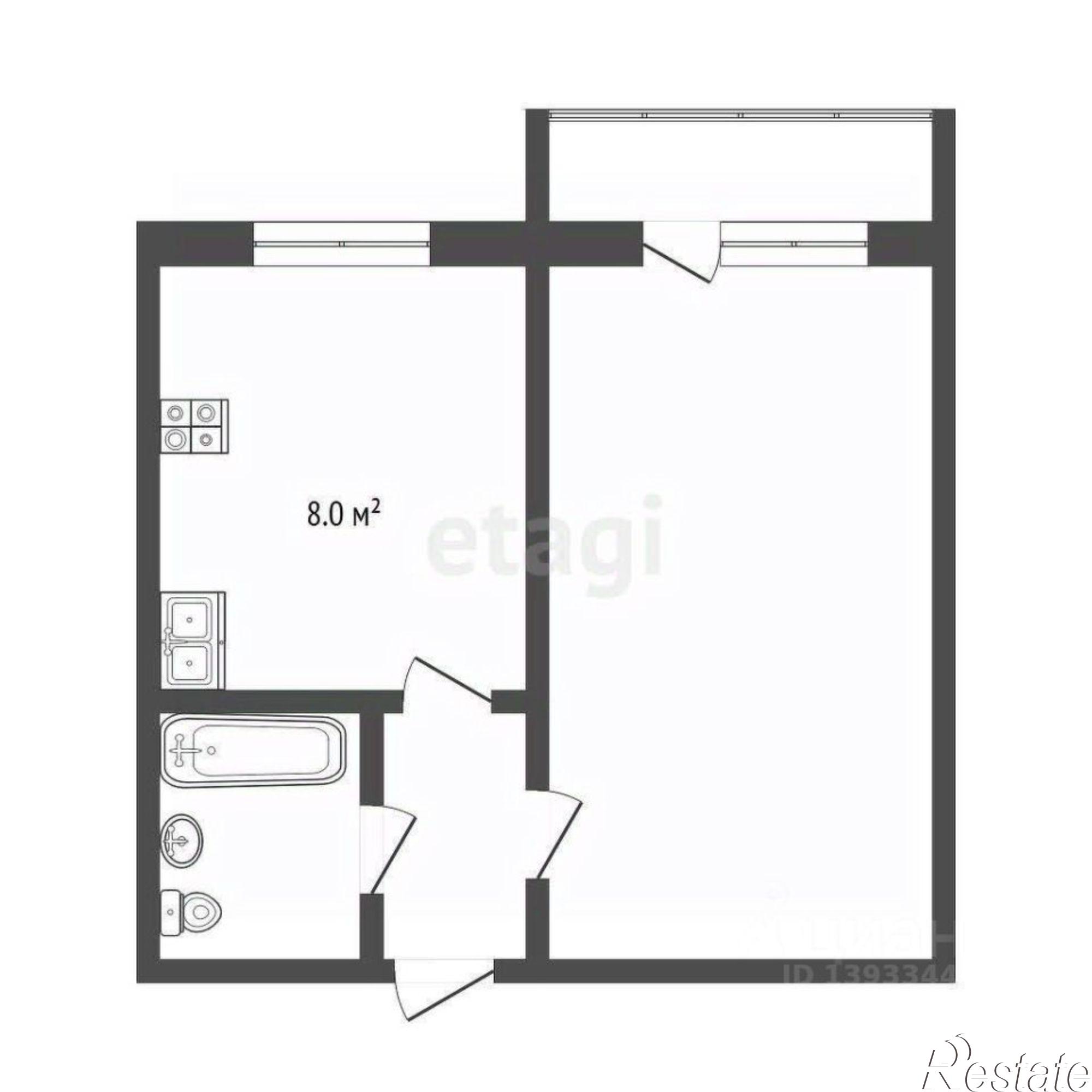 Купить квартиру за 3 724 000 рублей на Таймырская улица, 70