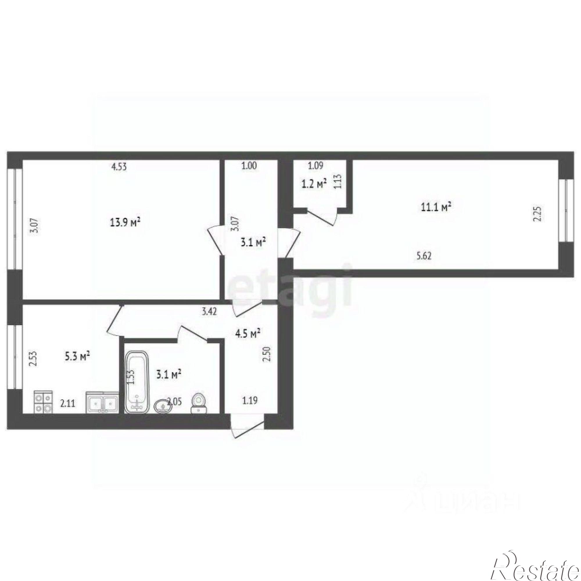 Купить квартиру за 4 200 000 рублей на улица Котовского, 52