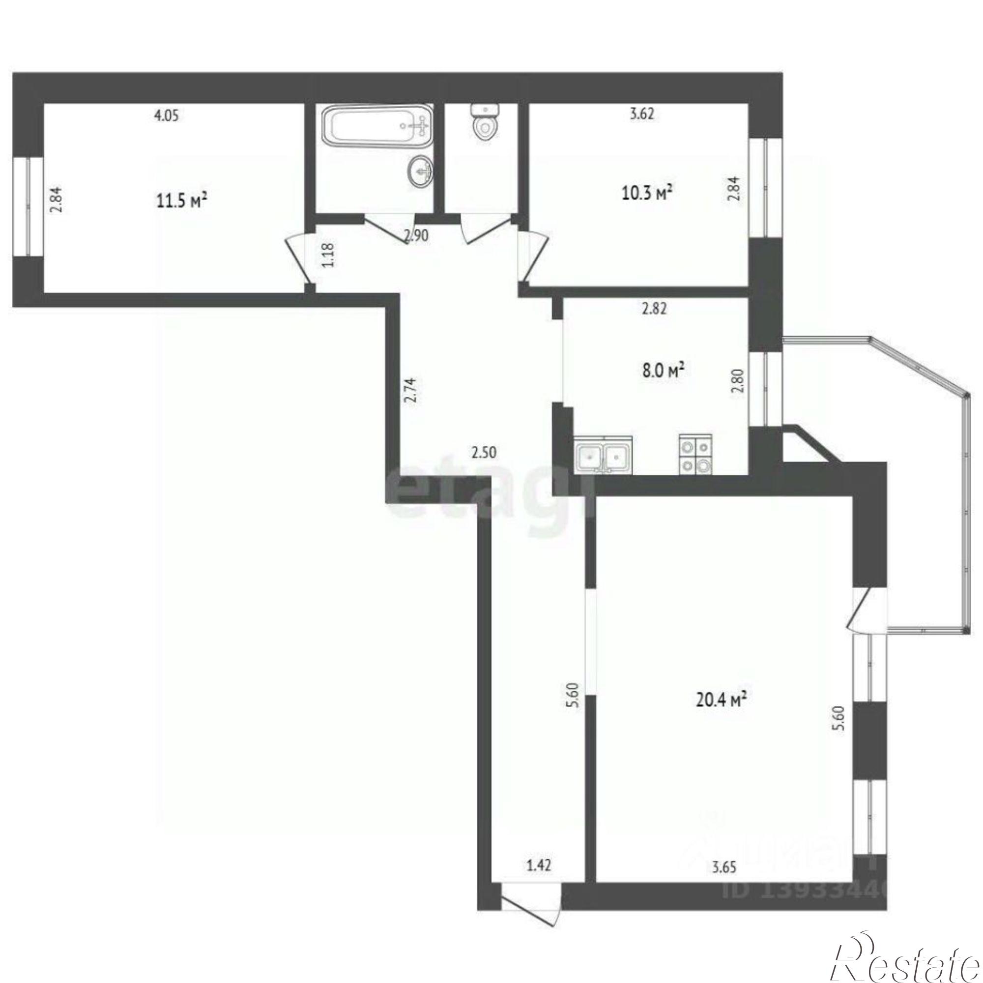 Купить квартиру за 6 100 000 рублей на улица Николая Чаплина, 117