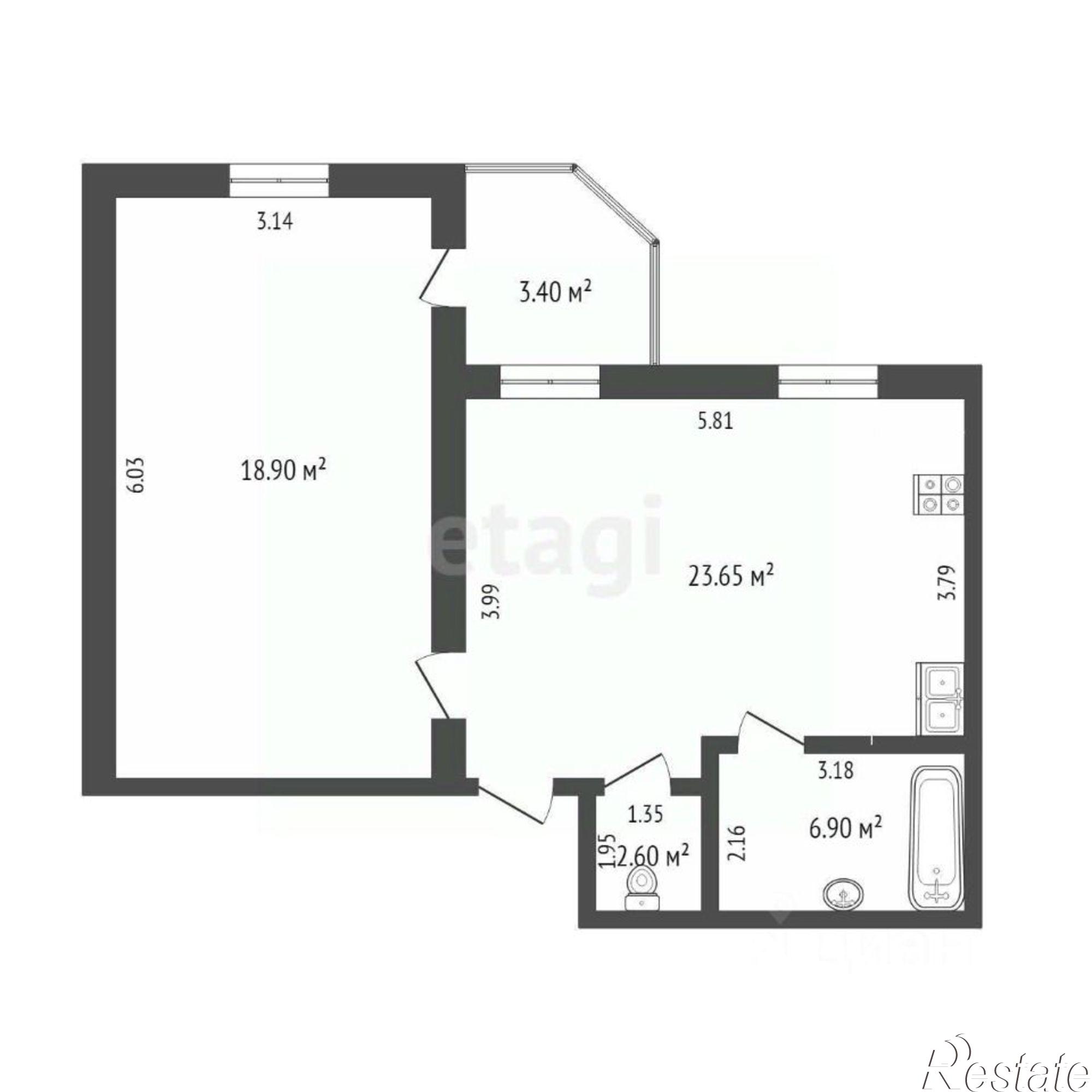 Купить квартиру за 7 200 000 рублей на улица Чернышевского, 2Б/10