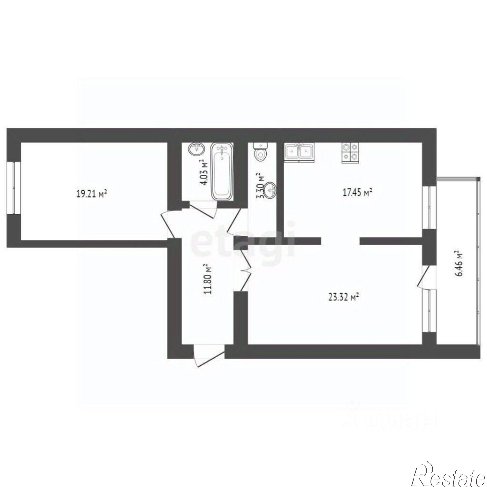 Купить квартиру за 9 300 000 рублей на улица Салтыкова-Щедрина, 58 к2