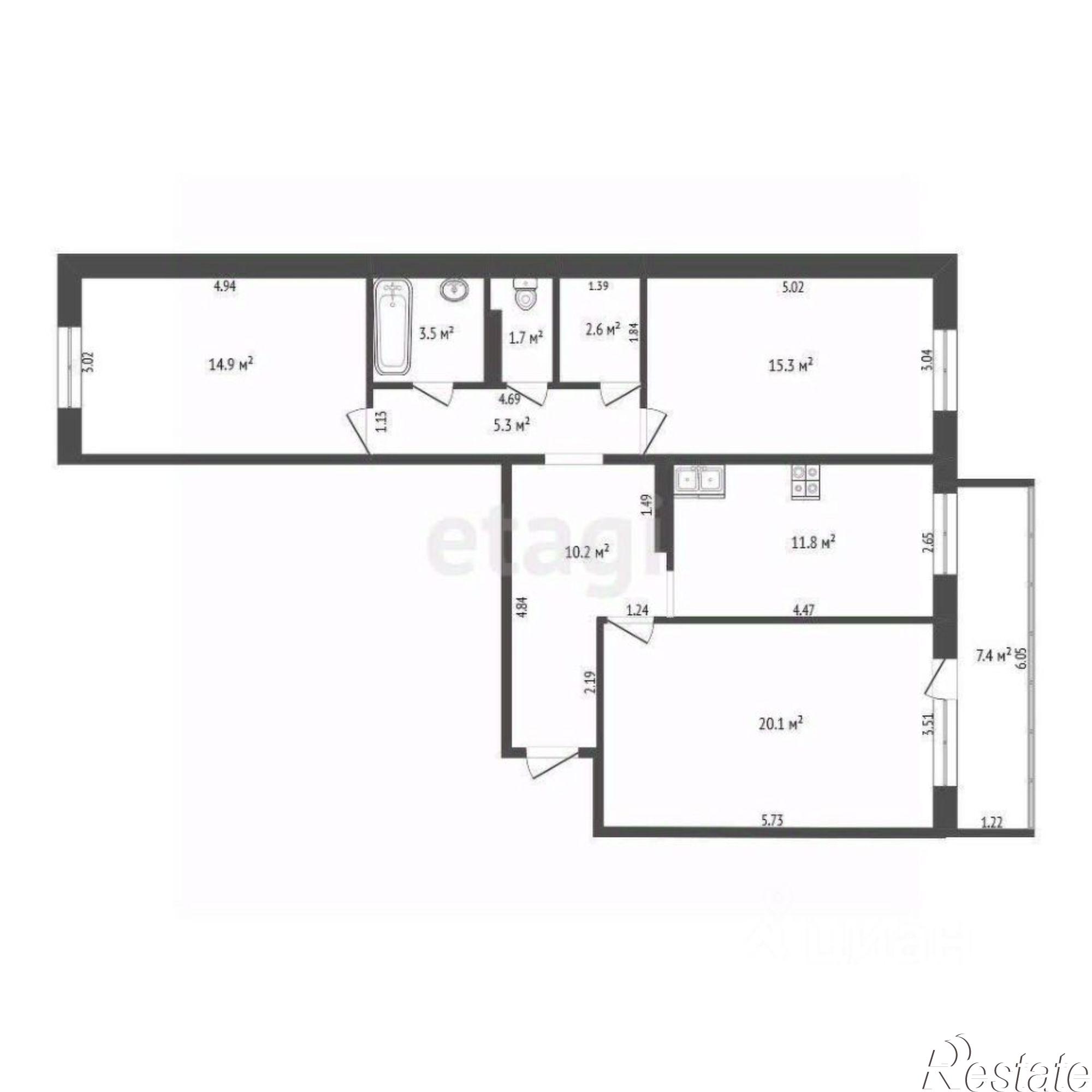 Купить квартиру за 9 000 000 рублей на Широтная улица, 134